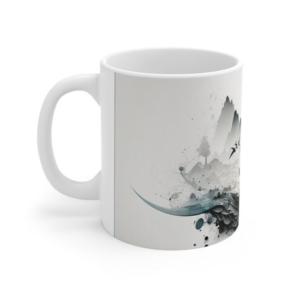 Modern Design Ceramic Coffee Mug - Enjoy Your Favorite Beverages 11 oz - Picture 4 of 10